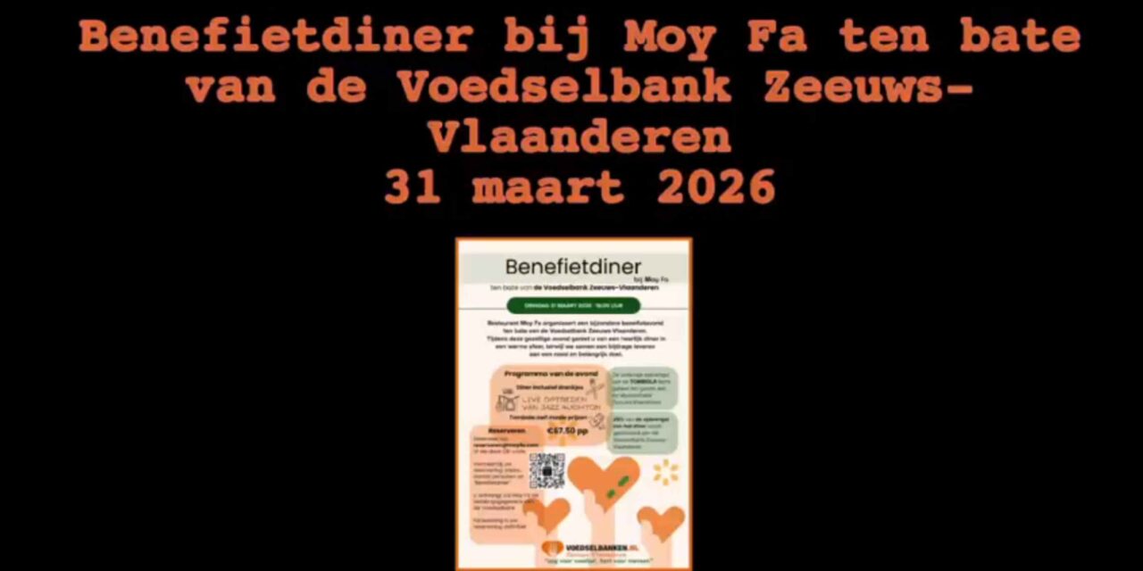 BENEFIET DINER MOY FA – JAZZ Aughton 6 maart 2026 voor de VOEDSEL BANK